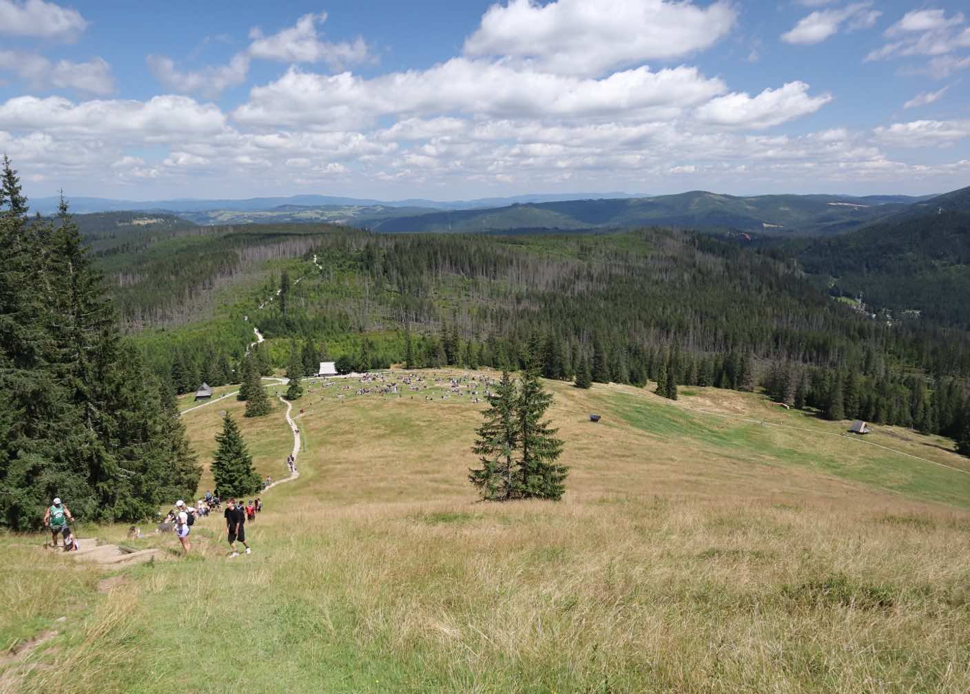 Rusinowa Polana z widokiem na Tatry Wysokie