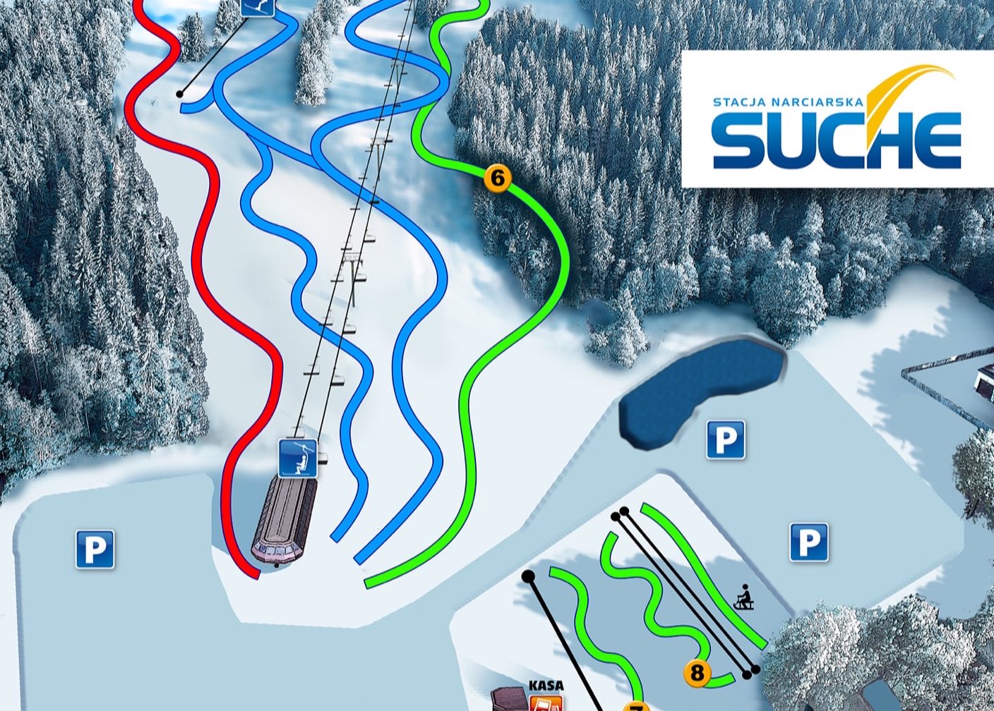 Mapa tras narciarskich stacji SkiSuche
